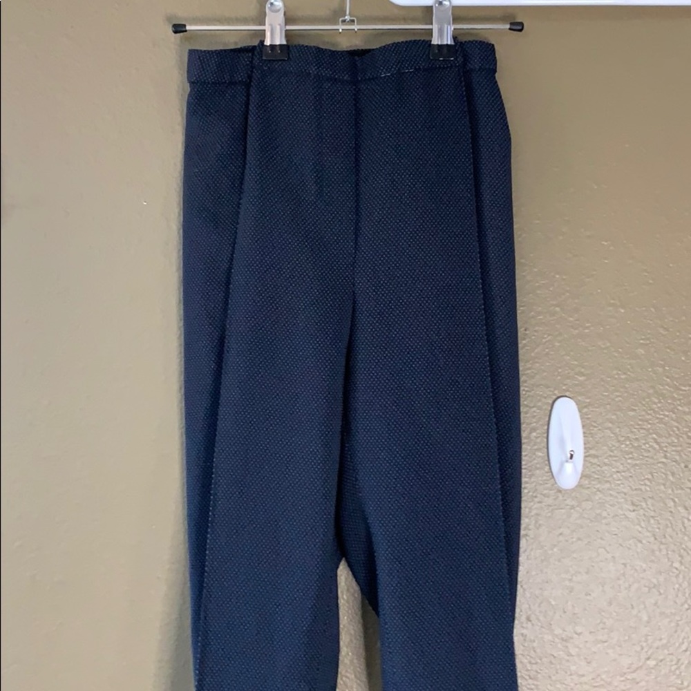 Tahari 8 blue straight leg trouser front seam